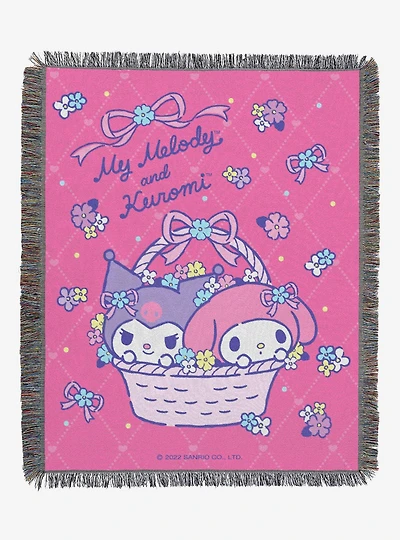 My Melody Flower Basket Fun Woven Tapestry