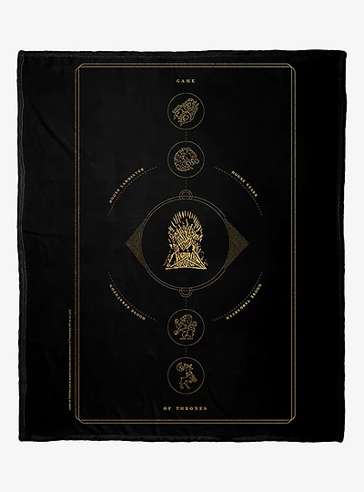 Game Of Thrones Houses For The Throne Silk Touch Throw Blanket