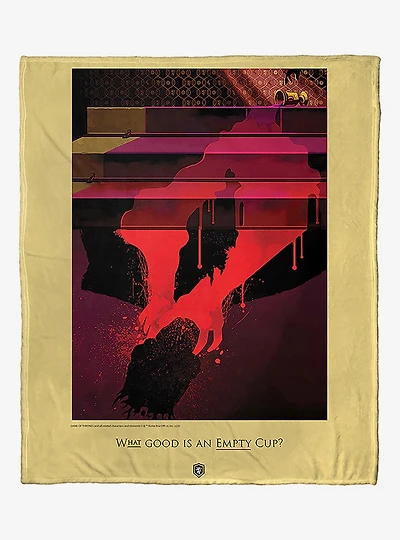 Game Of Thrones Empty Cup Silk Touch Throw Blanket