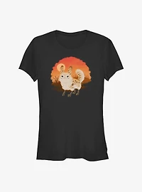 Star Wars Ahsoka Fluffy Loth-Cat Sunset Girls T-Shirt