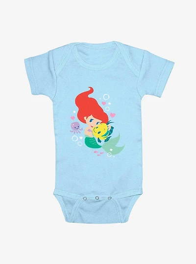 Disney The Little Mermaid Ariel & Flounder Hug Infant Bodysuit