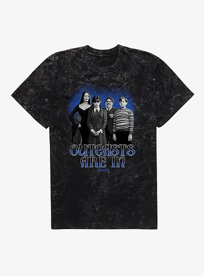 Wednesday Outcasts Are Mineral Wash T-Shirt