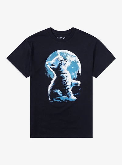 Kitten Moon T-Shirt By Friday Jr