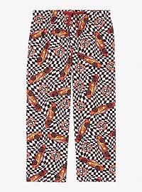 Disney Pixar Cars Lightning McQueen Checkered Allover Print Women's Plus Sleep Pants — BoxLunch Exclusive