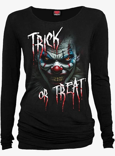 Spiral Trick Or Treat Baggy Top Black