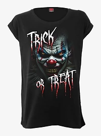 Spiral Trick Or Treat Turnup Sleeve Loose Fit Tee