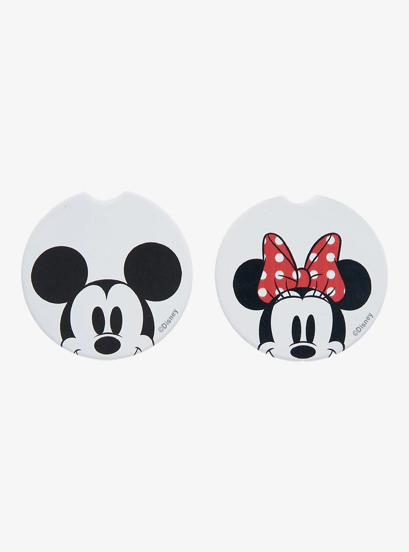 Disney Mickey and Minnie Ceramic Car Coaster Set