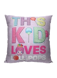 Candyland Love Lollipops Printed Throw Pillow