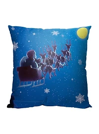 Year Without A Santa Claus Christmas Flight Printed Throw Pillow