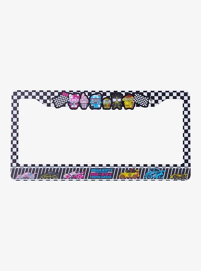 Sanrio Hello Kitty and Friends Racing Checkered License Plate Frame - BoxLunch Exclusive