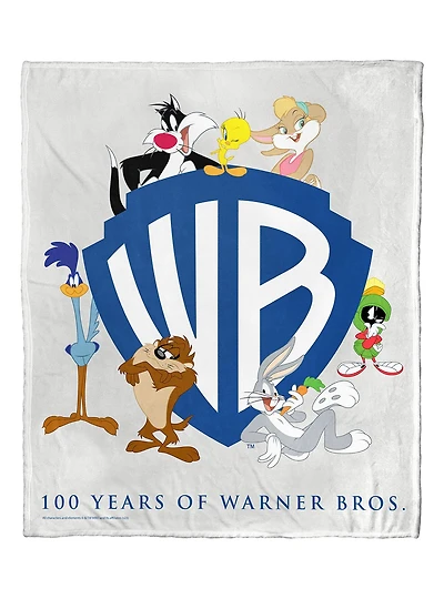WB 100 Looney Tunes Anniversary Silk Touch Throw
