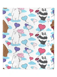 We Bare Bears Bears And Balloons Silk Touch Throw