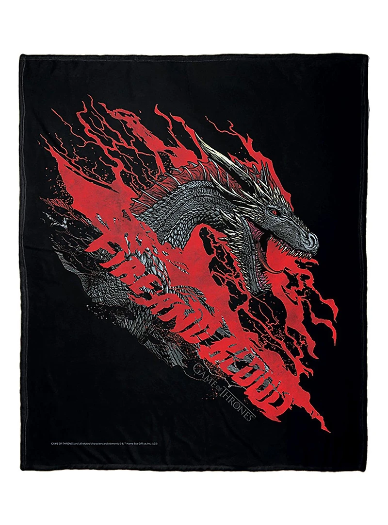 Game Of Thrones Fire And Blood Silk Touch Throw Blanket
