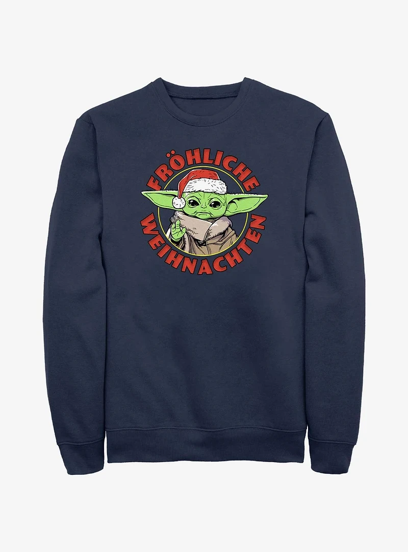 Star Wars The Mandalorian Grogu Merry Christmas In German Sweatshirt