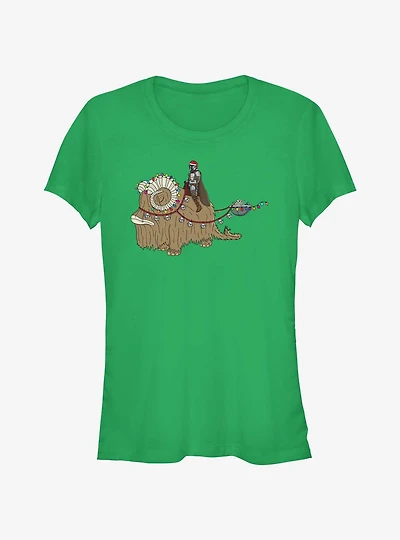 Star Wars The Mandalorian Bantha Christmas Girls T-Shirt
