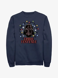 Star Wars Vader Lights Happy Holidays In German Sweatshirt
