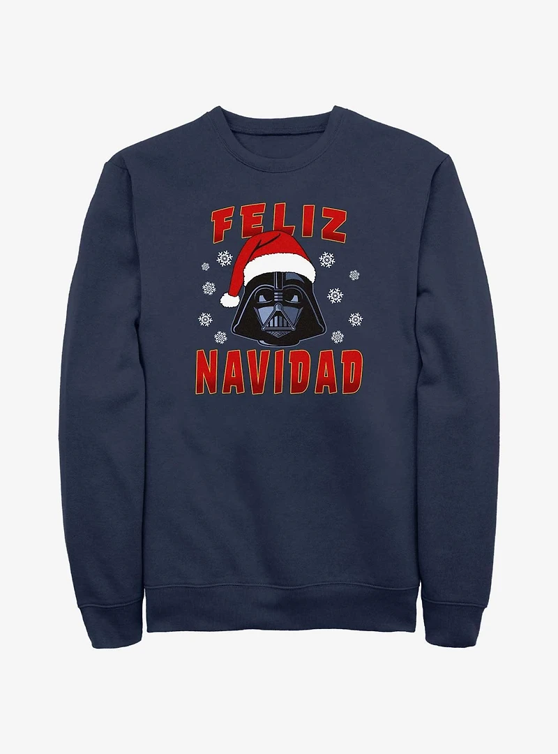 Star Wars Santa Vader Merry Christmas In Spanish Sweatshirt