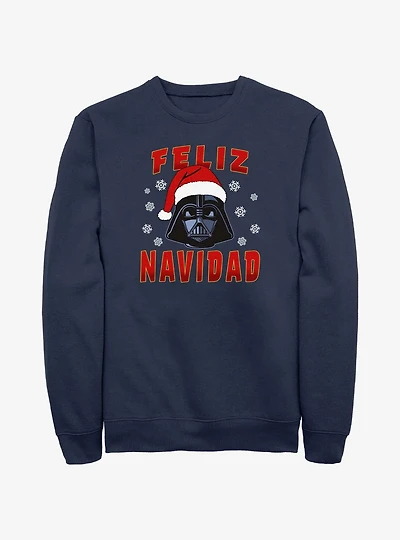 Star Wars Santa Vader Merry Christmas In Spanish Sweatshirt