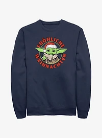 Star Wars The Mandalorian Grogu Merry Christmas German Sweatshirt