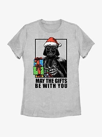 Star Wars Vader May The Gifts Be With You Womens T-Shirt