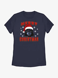 Star Wars Santa Vader Merry Christmas Womens T-Shirt
