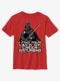 Star Wars Vader I Find Your Lack Of Cheer Disturbing Youth T-Shirt