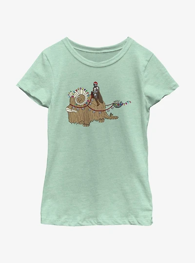 Star Wars The Mandalorian Bantha Christmas Youth Girls T-Shirt