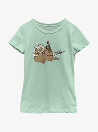 Star Wars The Mandalorian Bantha Christmas Youth Girls T-Shirt