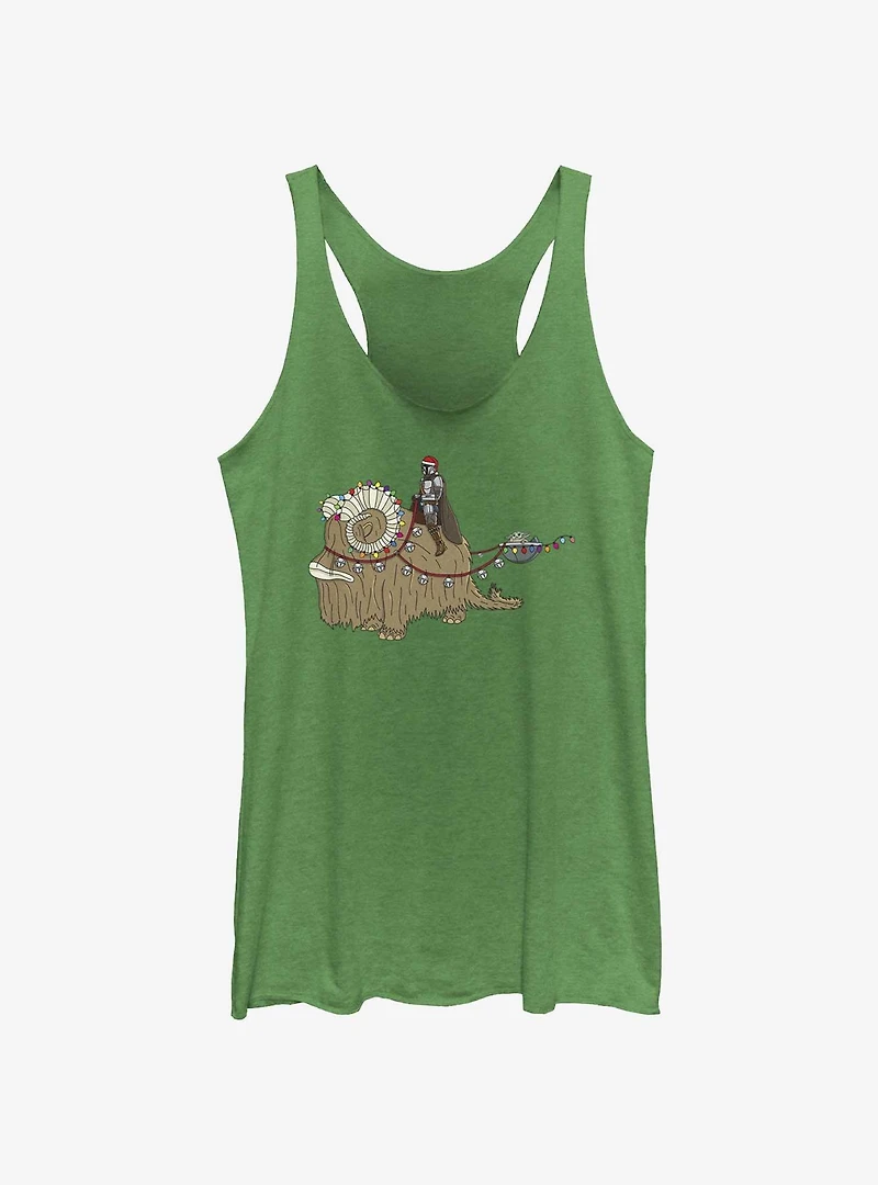 Star Wars The Mandalorian Bantha Christmas Womens Tank Top