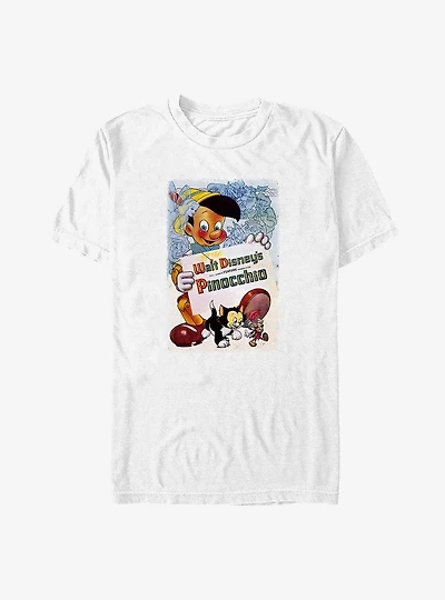 Disney Pinocchio Watercolor Cover Big & Tall T-Shirt