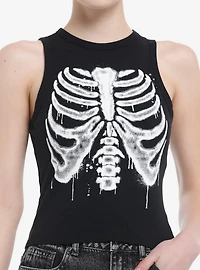 Social Collision Drippy Rib Cage Girls Muscle Tank Top
