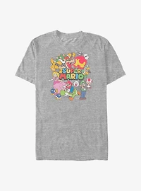 Mario Color Collage Big & Tall T-Shirt