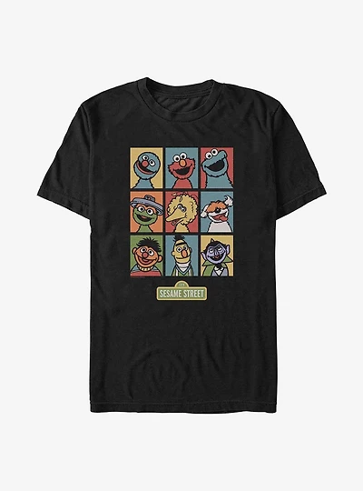 Sesame Street Muppets Grid Big & Tall T-Shirt