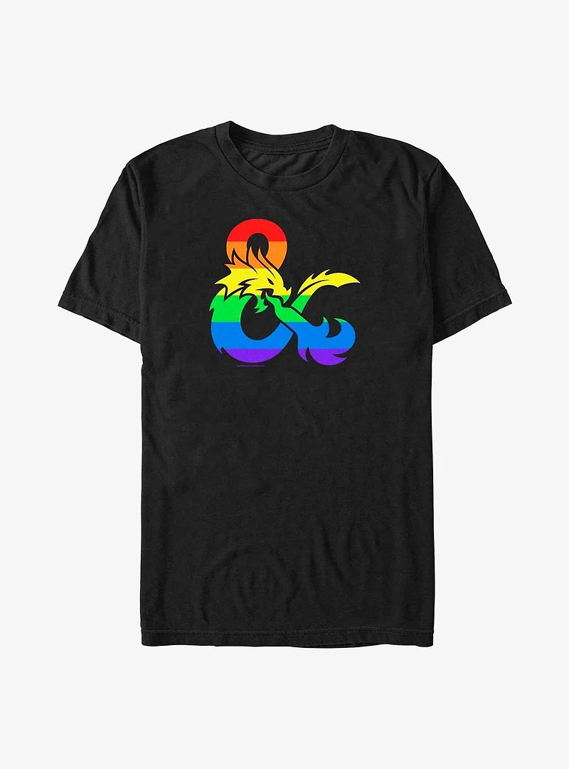 Dungeons & Dragons Pride Flag Logo Big Tall T-Shirt