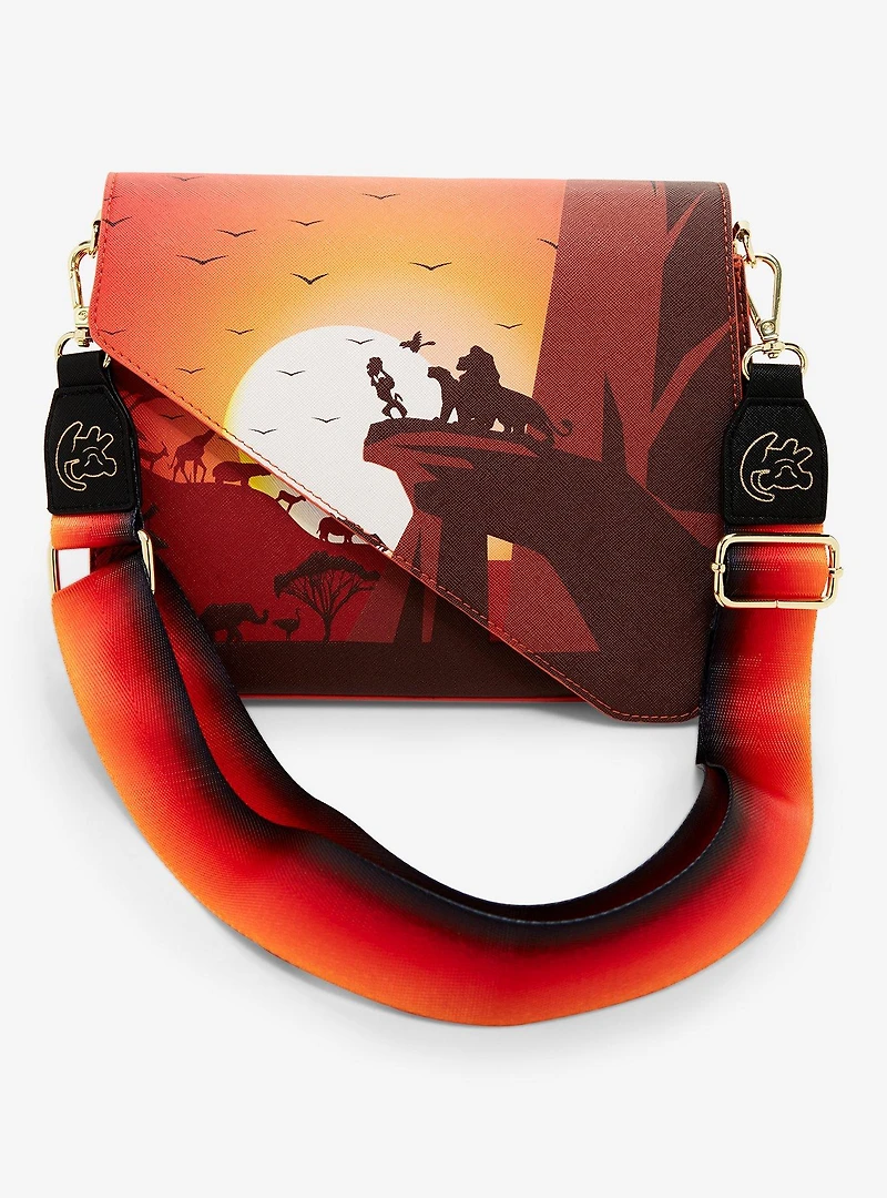 Loungefly The Lion King 30th Anniversary Pride Rock Split Closure Crossbody Bag