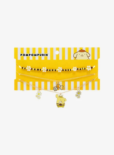 Pompompurin Bee Necklace Set