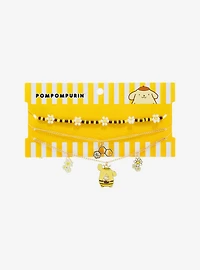 Pompompurin Bee Necklace Set