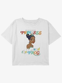 Disney the Princess and Frog Tiana Portrait Girls Youth Crop T-Shirt