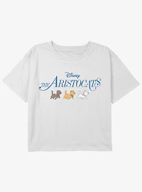Disney The AristoCats Berlioz Toulouse and Marie Logo Girls Youth Crop T-Shirt
