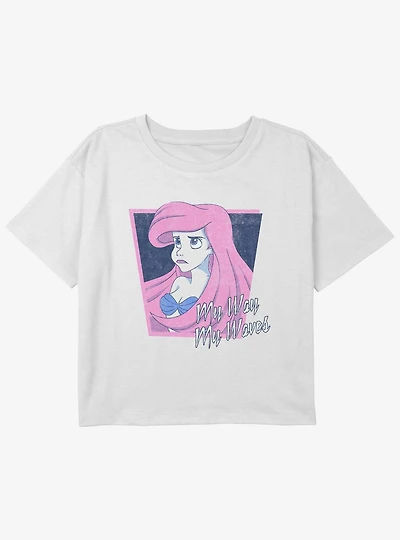 Disney The Little Mermaid Salty As Sea Girls Youth Crop T-Shirt