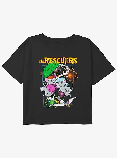 Disney The Rescuers Down Under Fireworks Girls Youth Crop T-Shirt