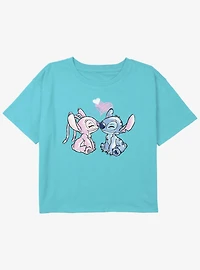 Disney Lilo & Stitch Angel Love Girls Youth Crop T-Shirt