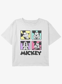 Disney Mickey Mouse Neon Girls Youth Crop T-Shirt