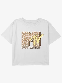 MTV Giraffe Logo Girls Youth Crop T-Shirt