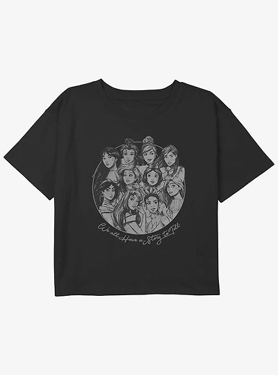 Disney Mulan We All Have A Story Girls Youth Crop T-Shirt