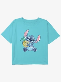 Disney Lilo & Stitch Pineapple Girls Youth Crop T-Shirt