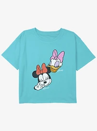 Disney Mickey Mouse Minnie And Daisy Girls Youth Crop T-Shirt