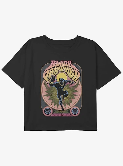 Marvel Black Panther King T'Challa Gig Girls Youth Crop T-Shirt