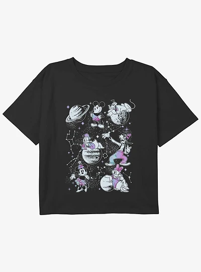 Disney Mickey Mouse Celestial Friends Girls Youth Crop T-Shirt