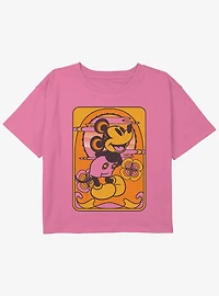Disney Mickey Mouse Card Girls Youth Crop T-Shirt